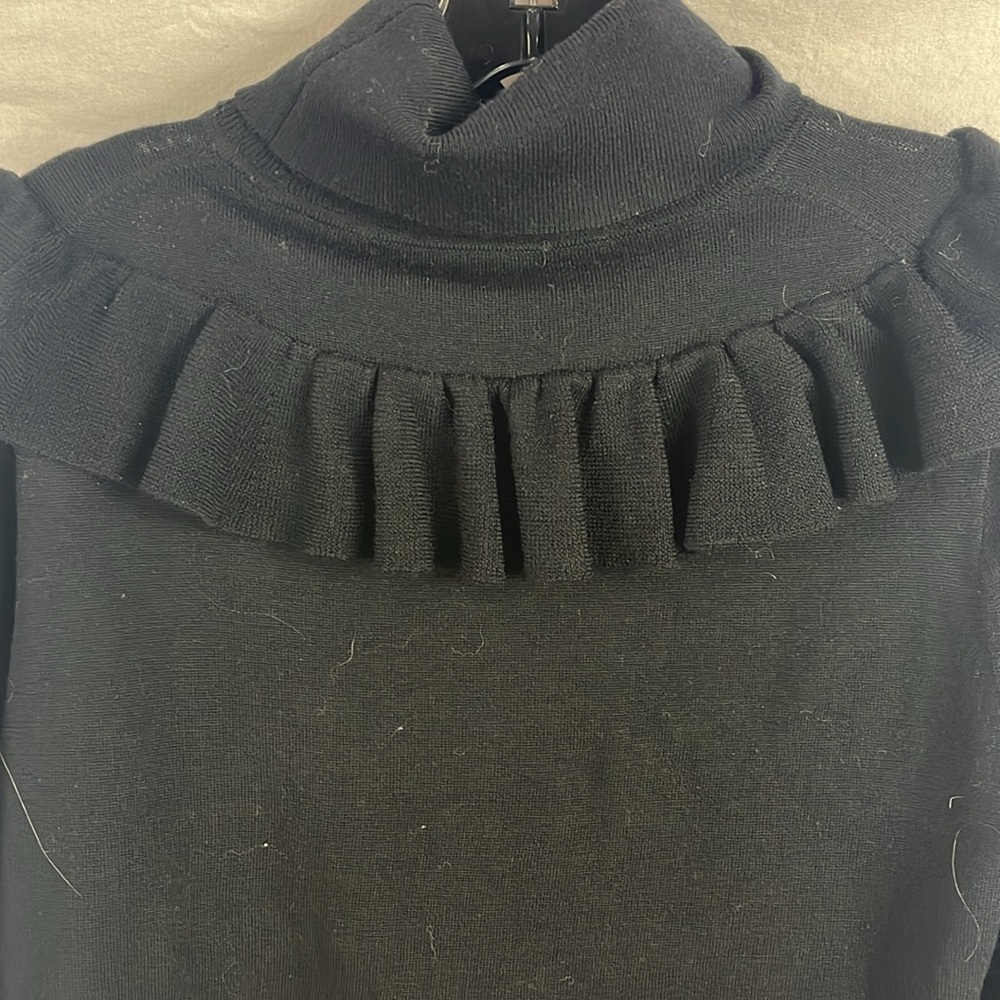 J Crew Ruffle Turtle Neck Medium - image 7